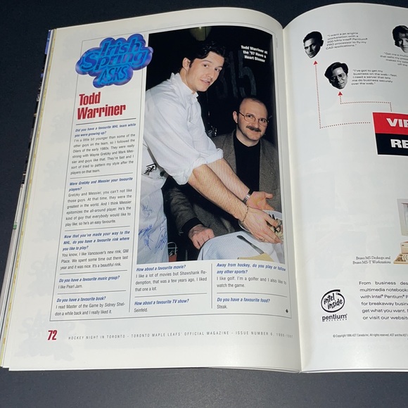 Toronto Maple Leafs Official Magazine 96-97 Maple Leafs Detroit Red Wings Sports - Picture 6 of 9